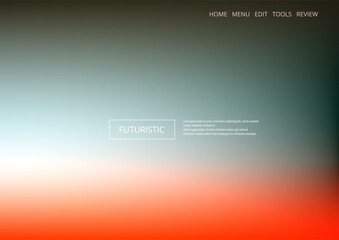 Obraz premium Futuristic gradient background with abstract blurred effect and navigation menu.