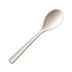 Disposable spoon isolated on white background