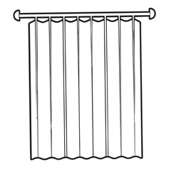 Elegant Drape: A graceful single curtain adorned, exuding elegance and simplicity in a monochrome presentation, with gentle folds that bring a sense of tranquility to the interior decor.