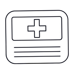 Obraz premium Medical Card Icon: An icon depicting a medical card, symbolizing access to healthcare and essential health information, ready for medical consultation.