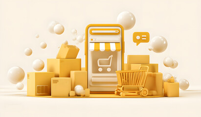 Mobile shopping and courier elements