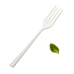 Disposable fork isolated on white background 2