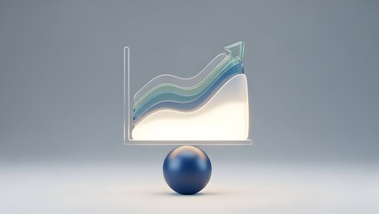 3D rendering of abstract wave form.