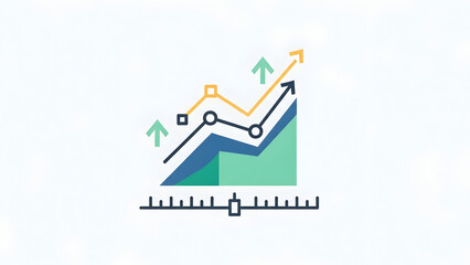 Business growth chart and statistics.