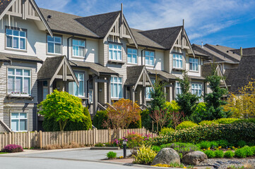 Modern apartment buildings in Vancouver, British Columbia, Canada.