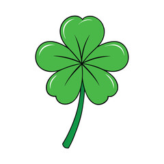 Fototapeta premium A fresh green lucky clover leaf symbolizing fortune, hope, and nature’s charm, perfect for St. Patrick’s Day themes, good luck designs, and cheerful spring visuals. 