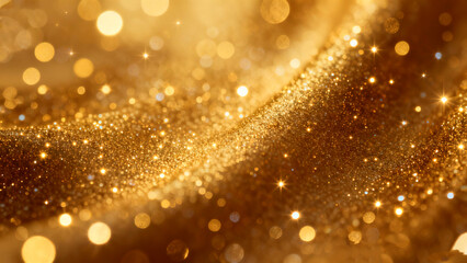 Golden sparkles isolated on white background