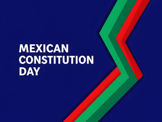 Mexican constitution day celebration with patriotic colors