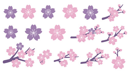 multiple flower and branch variations