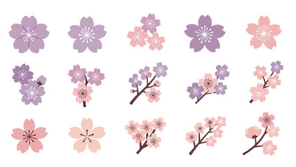 multiple flower and branch variations