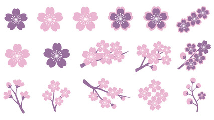 multiple flower and branch variations