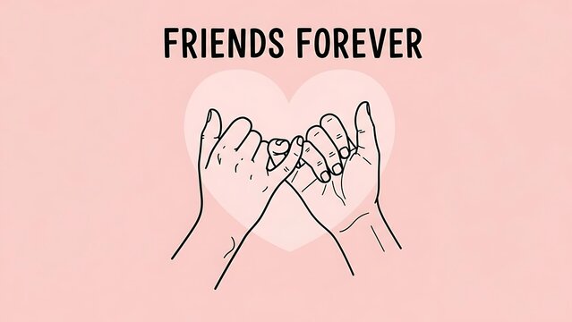 Celebrating eternal friendship illustration