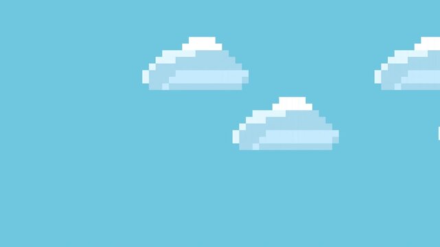 weather cloud pixel art 8 bit animation 4k