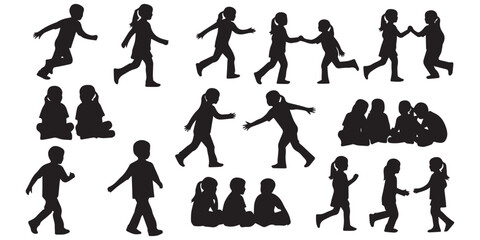 vector silhouettes of people