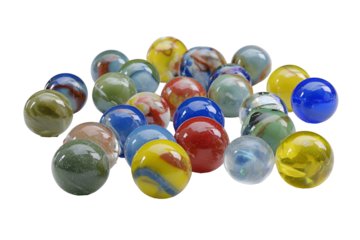 colorful glass balls