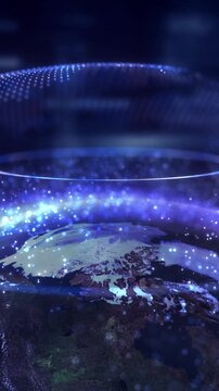 Digital sphere around the Earth, global connectivity and digitalization