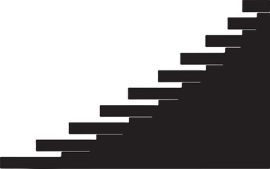 Abstract black and white stairs graphic