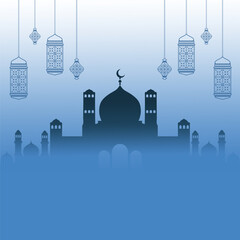 Ramadan and Eid al-Fitr theme design, Islamic background with. Vector illustration