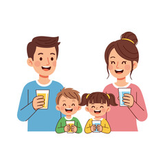 Obraz premium Family shares Ramadan moments together during a joyful evening at home
