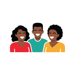 Fototapeta premium Cheerful Group of Friends Vector for Social Connection Themes