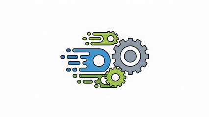 Innovation technology gear cogwheel icon.