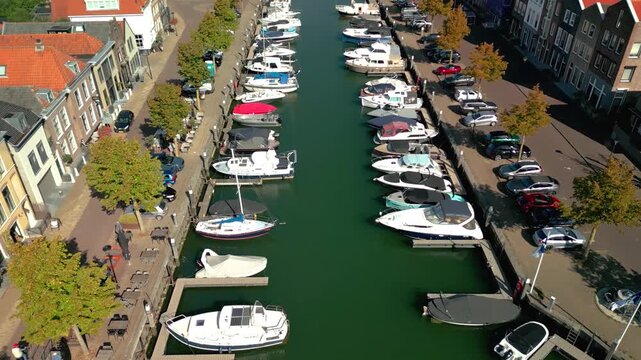 Dutch City Centre Harbor Oud-Beijerland