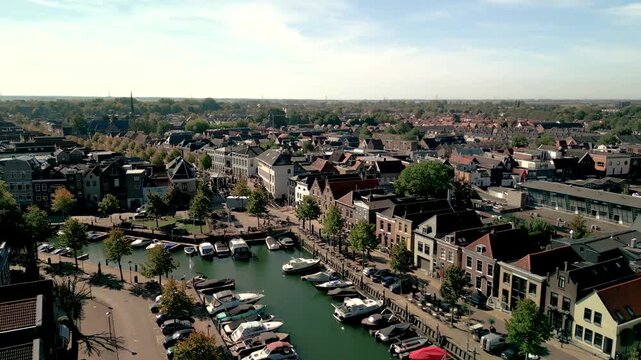 Dutch City Centre Harbor Oud-Beijerland