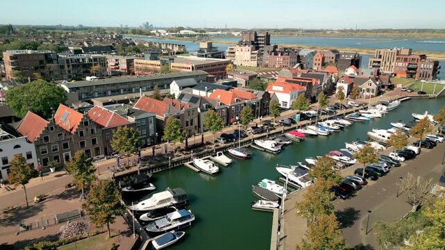 Dutch City Centre Harbor Oud-Beijerland