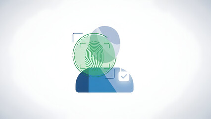 Digital identity verification concept icon.