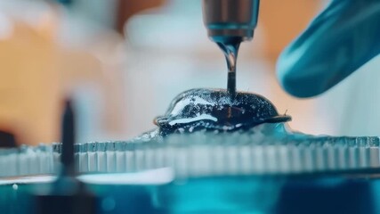 The laboratory conducts experiments with liquids, emphasising the importance of scientific research — a suitable backdrop for educational materials and medical presentations.
