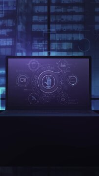 Secure data illustrations against a portable computer