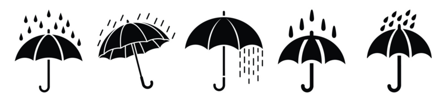 Isolated umbrella rain on the white background.