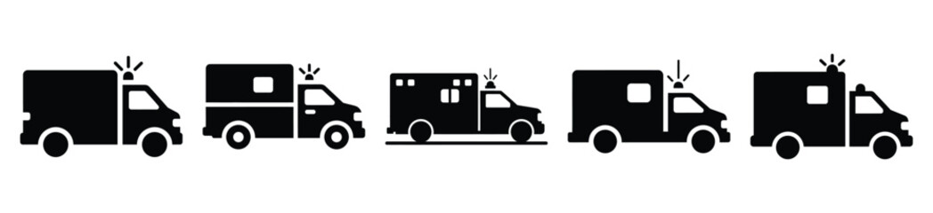 Isolated ambulance emergency on the white background. © Pallobroy