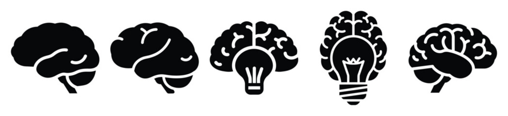 Isolated brain idea on the white background.