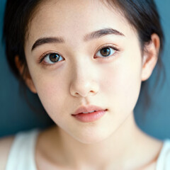 close up portrait of young woman