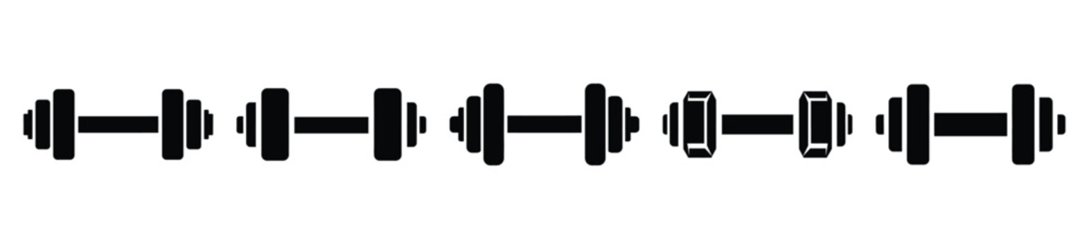 Isolated dumbbell fitness on the white background.