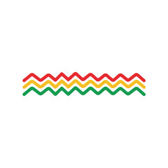 Bold Colorful Zigzag Line Vector for Creative Designs