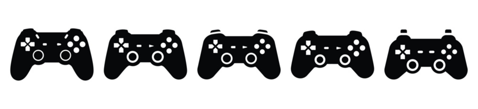 Isolated game controller on the white background.