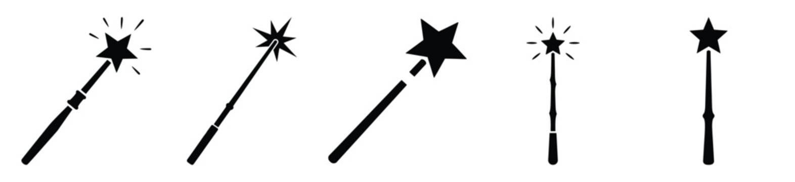 Isolated magic wand on the white background.