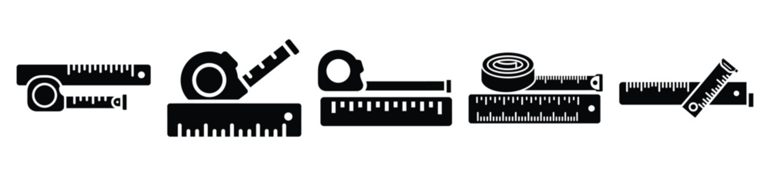 Isolated ruler measure on the white background.