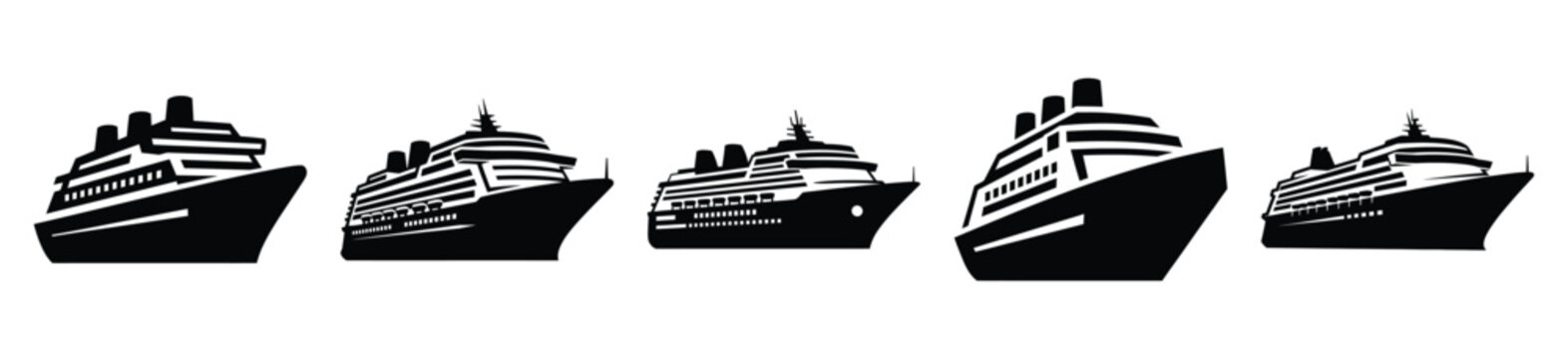 Isolated ship cruise on the white background.