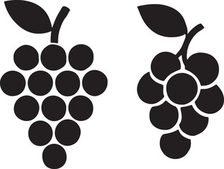 Grapes silhouette icon for food and drink design