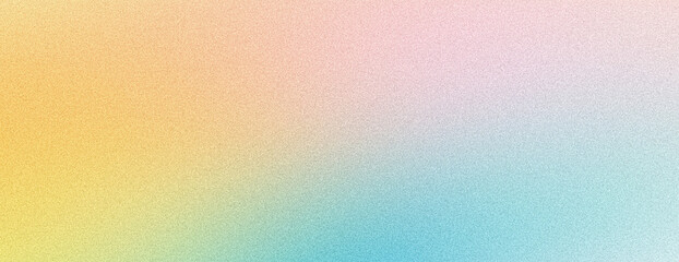 Plakat Blue pink yellow blurred grainy background, abstract noise texture banner poster header backdrop design
