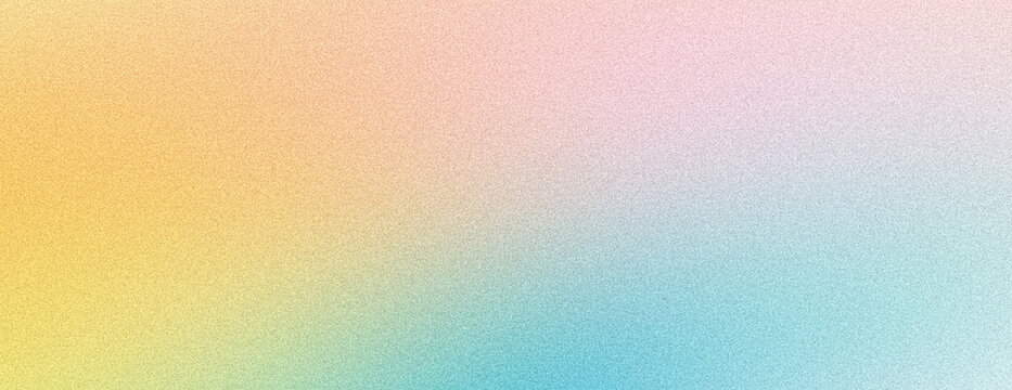Blue pink yellow blurred grainy background, abstract noise texture banner poster header backdrop design