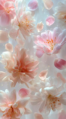 Romantyczne kwiatowe tło symbolizujące miłość