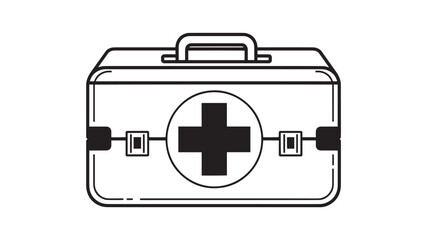 First aid kit icon representing medical emergency preparedness on white background.