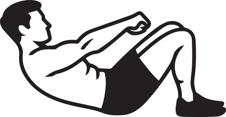 Bicycle crunch exercise icon