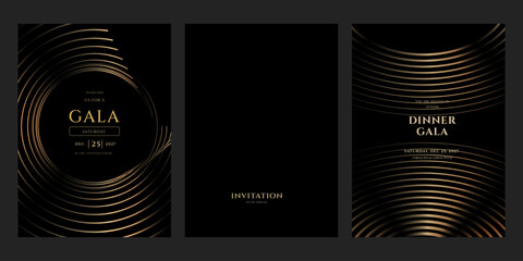Luxury Gala Invitation Templates for 2027  Elegant Black and Gold Design