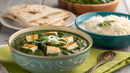 Palak Paneer Close-Up | Classic North Indian Spinach Paneer Curry Food Photography