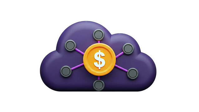 Cloud Computing and Dollar Coin Connection - Powered by Adobe